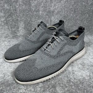 Cole Haan ZeroGrand Gray Stitchlite Wingtip Shoes‎ Men's 10M Derby Stretch